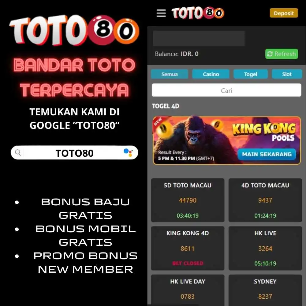 Bandar Toto Togel Online Terlengkap Nomor#1 minimal bet 100 Perak